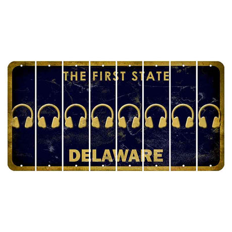 Delaware The First State Cut License Plate Strips (Set of 8) Headphones