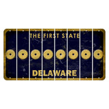 Delaware The First State Cut License Plate Strips (Set of 8) Santa Claus