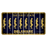 Delaware The First State Cut License Plate Strips (Set of 8) Cowboy - Leaning