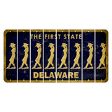 Delaware The First State Cut License Plate Strips (Set of 8) Cowgirl - Leaning