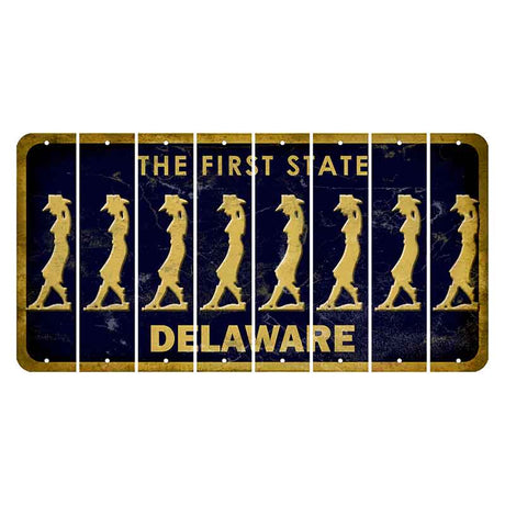 Delaware The First State Cut License Plate Strips (Set of 8) Cowgirl - Leaning