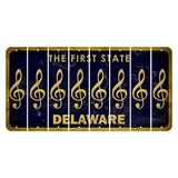 Delaware The First State Cut License Plate Strips (Set of 8) Motorcycle