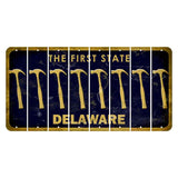 Delaware The First State Cut License Plate Strips (Set of 8) Hammer
