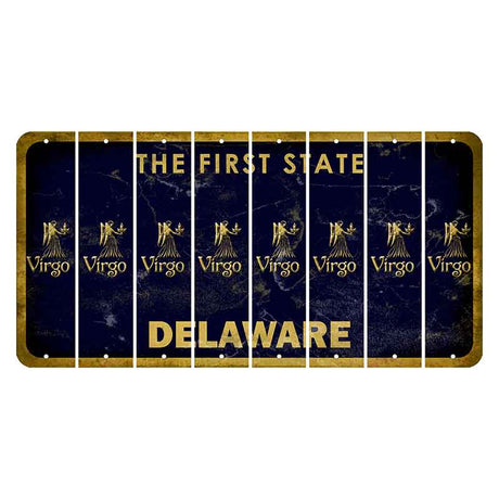 Delaware The First State Cut License Plate Strips (Set of 8) Zodiac Sign - Virgo