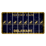 Delaware The First State Cut License Plate Strips (Set of 8) Zodiac Sign - Cancer