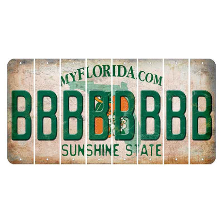 Florida Orange Blossom Cut License Plate Strips (Set of 8) B