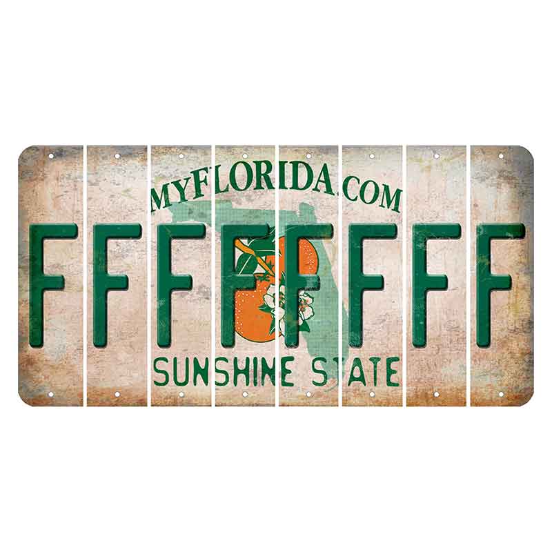 Florida Orange Blossom Cut License Plate Strips (Set of 8) F