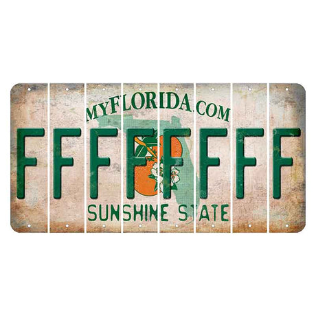 Florida Orange Blossom Cut License Plate Strips (Set of 8) F