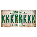 Florida Orange Blossom Cut License Plate Strips (Set of 8) K