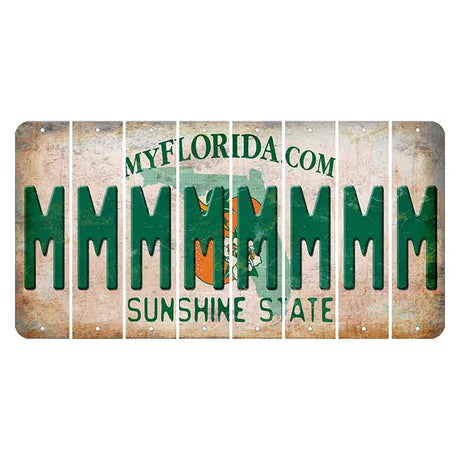 Florida Orange Blossom Cut License Plate Strips (Set of 8) M