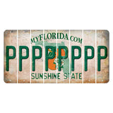 Florida Orange Blossom Cut License Plate Strips (Set of 8) P