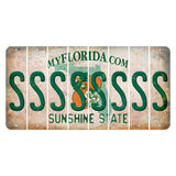 Florida Orange Blossom Cut License Plate Strips (Set of 8) S