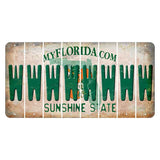 Florida Orange Blossom Cut License Plate Strips (Set of 8) W