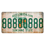 Florida Orange Blossom Cut License Plate Strips (Set of 8) 8