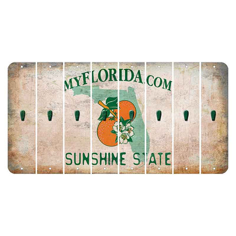 Florida Orange Blossom Cut License Plate Strips (Set of 8) Apostrophe