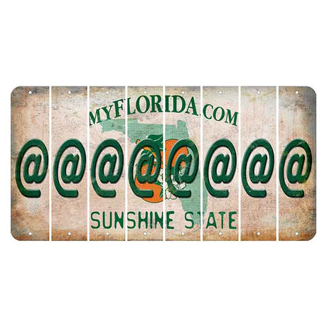 Florida Orange Blossom Cut License Plate Strips (Set of 8) At Sign