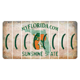 Florida Orange Blossom Cut License Plate Strips (Set of 8) Parenthesis - Left