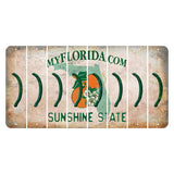 Florida Orange Blossom Cut License Plate Strips (Set of 8) Parenthesis - Right