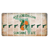 Florida Orange Blossom Cut License Plate Strips (Set of 8) Handgun