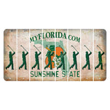 Florida Orange Blossom Cut License Plate Strips (Set of 8) Male Golfer
