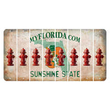 Florida Orange Blossom Cut License Plate Strips (Set of 8) Fire Hydrant