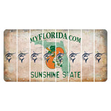 Florida Orange Blossom Cut License Plate Strips (Set of 8) Swordfish