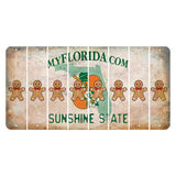 Florida Orange Blossom Cut License Plate Strips (Set of 8) Gingerbread Man