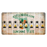 Florida Orange Blossom Cut License Plate Strips (Set of 8) Lantern