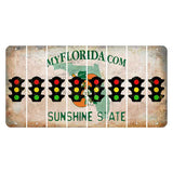 Florida Orange Blossom Cut License Plate Strips (Set of 8) Traffic Light