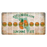 Florida Orange Blossom Cut License Plate Strips (Set of 8) Hamburger