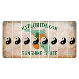 Florida Orange Blossom Cut License Plate Strips (Set of 8) Yin Yang