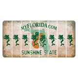 Florida Orange Blossom Cut License Plate Strips (Set of 8) Mermaid