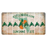 Florida Orange Blossom Cut License Plate Strips (Set of 8) Dirtbike Rider
