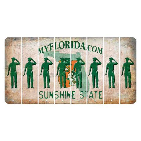 Florida Orange Blossom Cut License Plate Strips (Set of 8) Police Officer