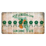 Florida Orange Blossom Cut License Plate Strips (Set of 8) Grill