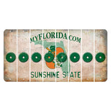 Florida Orange Blossom Cut License Plate Strips (Set of 8) Saw Blade