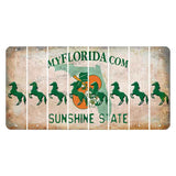 Florida Orange Blossom Cut License Plate Strips (Set of 8) Horse