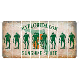 Florida Orange Blossom Cut License Plate Strips (Set of 8) Zombie