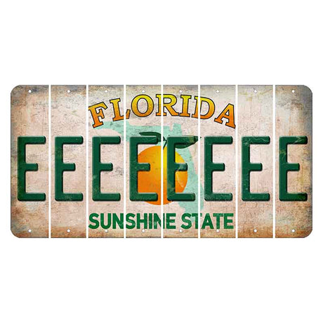 Florida Citrus Orange Cut License Plate Strips (Set of 8) E