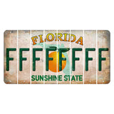 Florida Citrus Orange Cut License Plate Strips (Set of 8) F