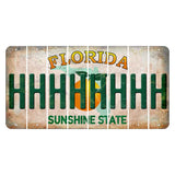 Florida Citrus Orange Cut License Plate Strips (Set of 8) H