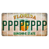 Florida Citrus Orange Cut License Plate Strips (Set of 8) P