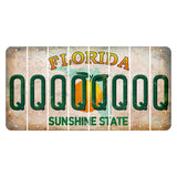 Florida Citrus Orange Cut License Plate Strips (Set of 8) Q