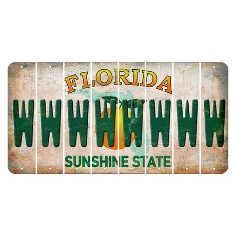Florida Citrus Orange Cut License Plate Strips (Set of 8) W