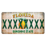 Florida Citrus Orange Cut License Plate Strips (Set of 8) X