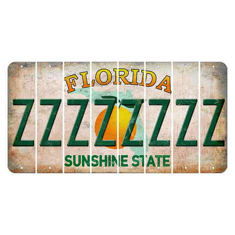 Florida Citrus Orange Cut License Plate Strips (Set of 8) Z