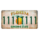 Florida Citrus Orange Cut License Plate Strips (Set of 8) 1