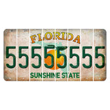 Florida Citrus Orange Cut License Plate Strips (Set of 8) 5