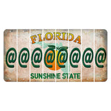 Florida Citrus Orange Cut License Plate Strips (Set of 8) At Sign
