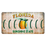 Florida Citrus Orange Cut License Plate Strips (Set of 8) Parenthesis - Left